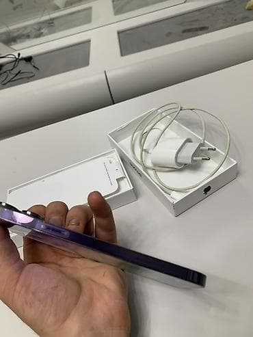 14 pro barter: IPhone 14 Pro Max, 128 GB, Deep Purple, Qırıq — 6