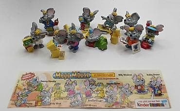 masa oyuncaqlari: Kinder Surprise Mega Mäuse 2001 Komplekt + Original Vərəq | Vintage — 1