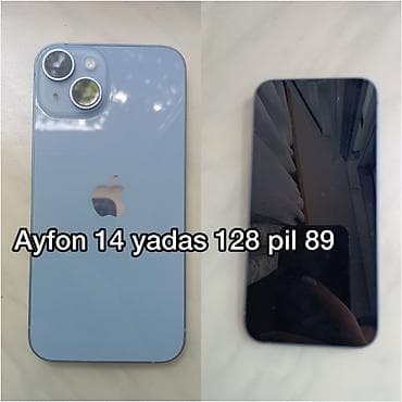 iphone xs plus: IPhone 14, 128 GB, Mavi, Face ID — 1