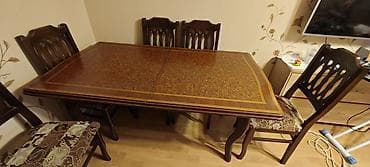 kuxna bebeli: Mətbəx üçün, Açılmayan, Dördbucaq masa, 6 stul — 3