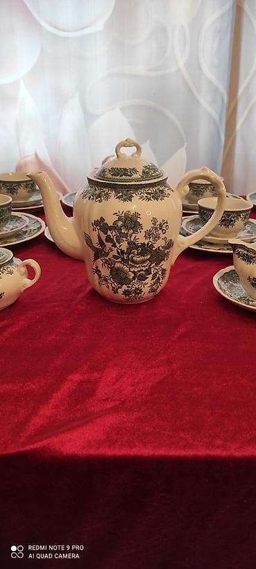 cay desmallari: Çay dəsti, rəng - Yaşıl, Farfor, Villeroy & Boch, 12 nəfərlik, Almaniya — 3