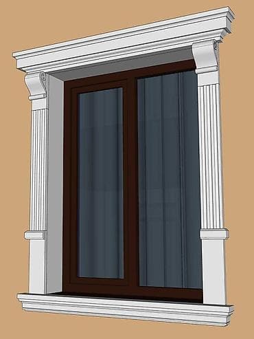 niva masin: Fasad üçün dekorativ pəncərə və künc moldinqləri - Material: fasad — 4