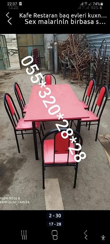 stul: 4 nəfərlik,6 nəfərlik8 nəfərlik 130 manatdan - 240 manata qədər — 10