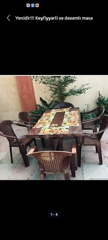 Çox keyfiyyətli və davamlı masa oturacaq dəsti