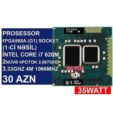 Prosessor “LGA rPGA988A (Socket G1) İntel Core i7 620M” ⭐LGA rPGA988A at lalafo.az Prosessor “LGA rPGA988A (Socket G1) İntel Core i7 620M” ⭐LGA rPGA988A