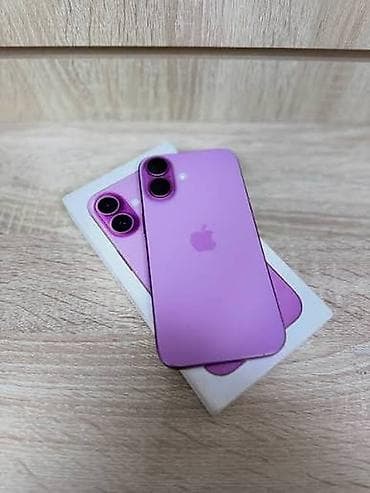 iphone qutusu: IPhone 16, 128 GB, Çəhrayı, Barmaq izi, Face ID, Sənədlərlə — 1