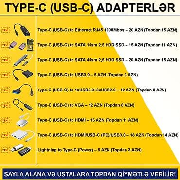 Monitorlar: Adapterlər/Keçidlər SAYLA ALANA VƏ USTALARA TOPDAN QİYMƏTLƏ VERİLİR! — 6