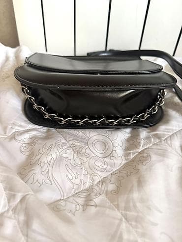prada eynək: Qara çiyin çantası Miniso - Material: parlaq eko‑dəri - Rəng: tam — 3