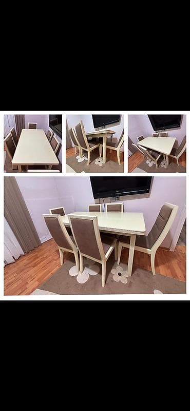 Qonaq otağı üçün, Açılmayan, Dördbucaq masa, 6 stul lalafo.az -da Qonaq otağı üçün, Açılmayan, Dördbucaq masa, 6 stul