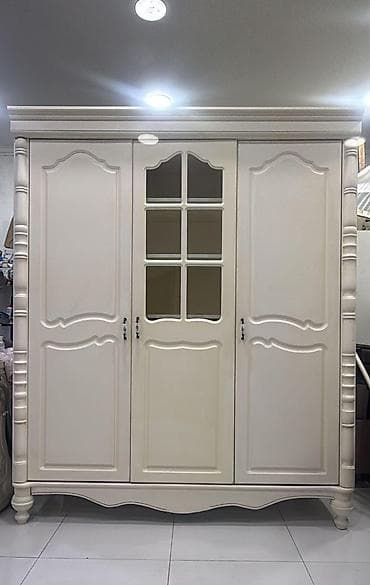 islemis dolablar: 4 qapılı, Bej, Digər material, Açılan, Düz dolab — 1