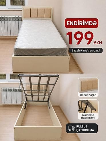 Yeni, Təknəfərlik çarpayı, Bazalı, Matras ilə, Siyirməsiz lalafo.az -da Yeni, Təknəfərlik çarpayı, Bazalı, Matras ilə, Siyirməsiz