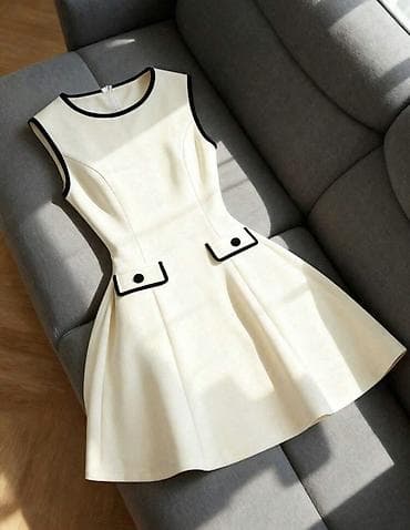 SHEİN TƏZƏ Zərif, klassik tərzdə qadın paltarı - Rəng: krem (ivory)