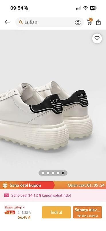 bts canta: Lufian qadın krossovkası (Geyinilməyib) Böyük olub QİYMƏT 20 Azn — 3