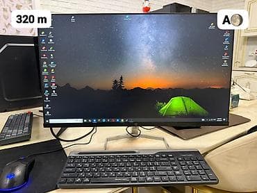 AYGUN 🌖320 azn Kanputer satilir HP M27fe FHD 75hz Ekranın ölçüsü: 27" — 1