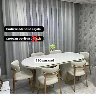 yumurta yemi: Qonaq otağı üçün, Yeni, Oval masa, 6 stul — 1