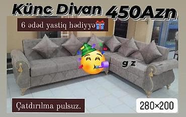bakida bag evlerinde baxmaq: Künc divan — 2