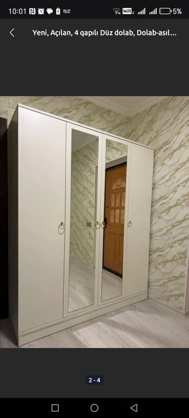 isqaf: Açılan, 4 qapılı Düz dolab, Qarderob, paltar dolabı, Türkiyə — 8