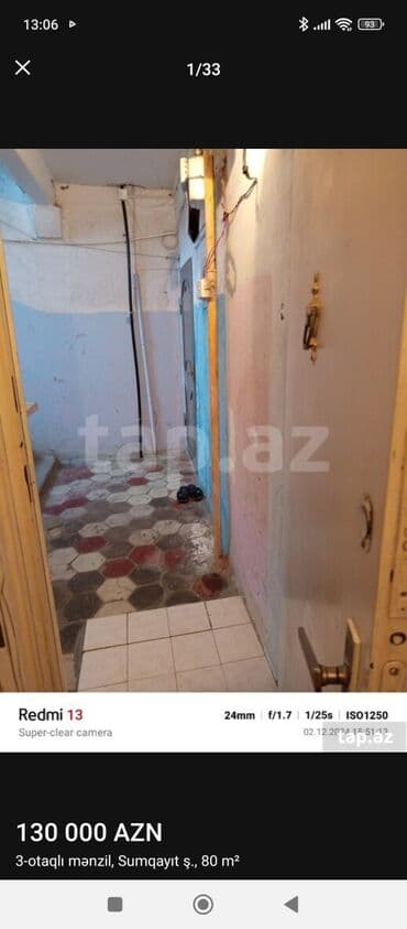 сумгаит купить квартиру: Sumqayıt, 3 otaqlı, Köhnə tikili, 80 kv. m — 2
