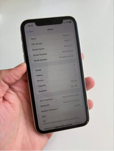 ayfon ikinci əl: IPhone 11, 128 GB, Ağ, Face ID — 8
