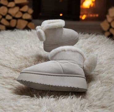 Qışlıq isti ev ayaqqabıları – qısa boğazlı, qalın altlı