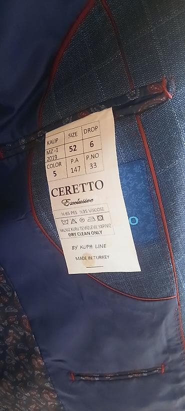 ted baker: Kişi üçlük kostyum – göy-boz rəng, xətli (check) naxış. Komplekt: - 2 — 5