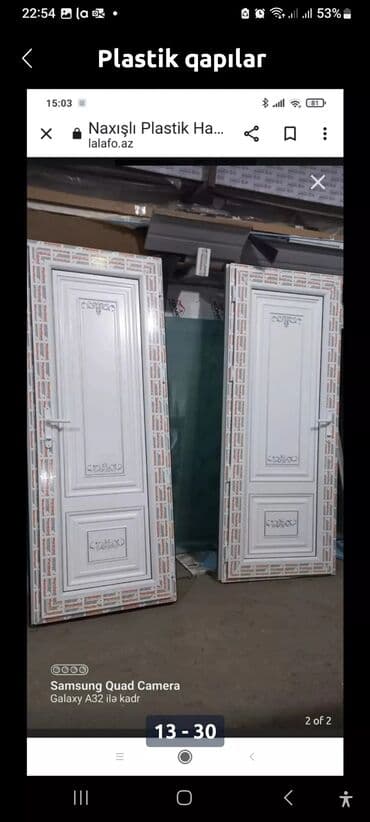 plastik qapılar: Yeni Plastik qapı 80x200 sm Zamok və çərçivə ilə, Zəmanətli, Pulsuz quraşdırma, Pulsuz çatdırılma, Rayonlara çatdırılma — 23
