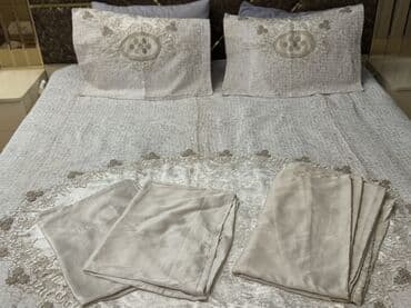 постельное белье люби: Новый цвет - Бежевый Покрывало — 5