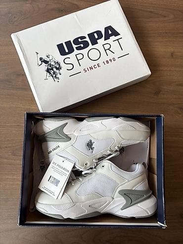 Kişi ayaqqabıları: U.S. Polo Assn. uniseks idman ayaqqabısı - Rəng: ağ/krem tonları, boz — 5