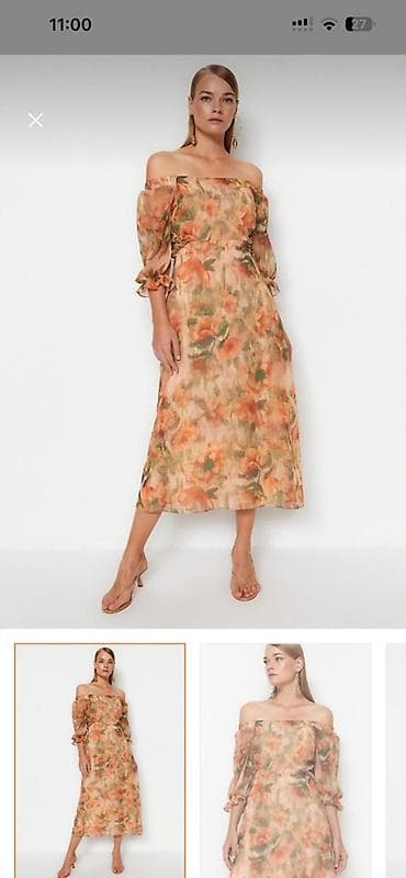 Trendyoldan alinmish, ancaq 1 defe geyinilmis don 42 olcu, L/XL midi — 3