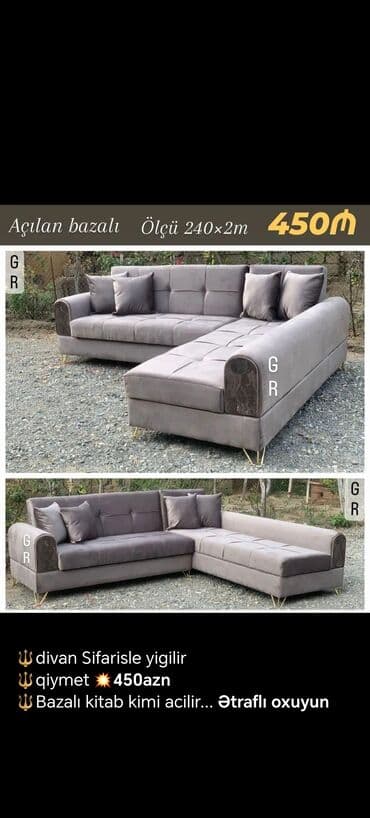 taxt uzluyu: Künc divan, Yeni, Açılmayan, Bazasız, Şəhərdaxili pulsuz çatdırılma — 20