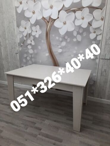 Masa və oturacaq dəstləri: Qonaq otağı üçün, Yeni, Açılan, Dördbucaq masa, 1 stul — 1