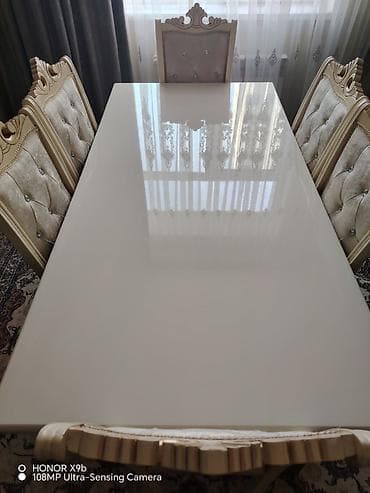 bar oturacaqlar: Qonaq otağı üçün, Açılmayan, Dördbucaq masa, 6 stul — 2