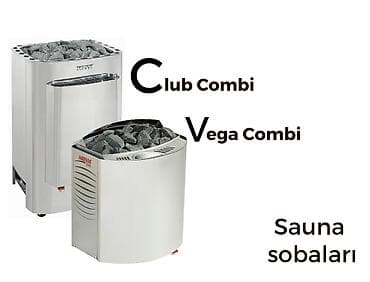 Harvia Club Combi / Vega Combi sauna sobaları Öz inteqrasiya olunmuş