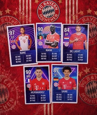 Bayern München futbolçu kartları seti