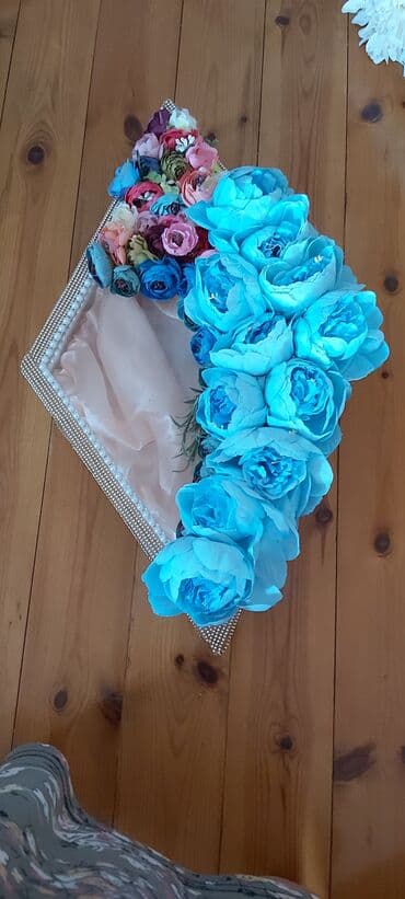 paxlava xonçası: Xonca paxlava formasinda. Şəffaf şüşə materialdan hazırlanmış, mirvari — 5