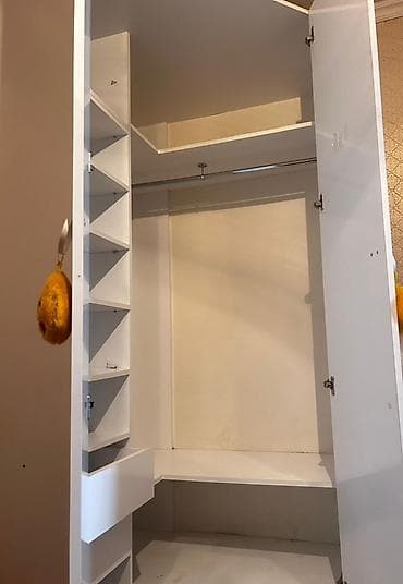 2 qapılı, Siyirməli, Ağ, Digər material, Açılan, Künc dolab — 4