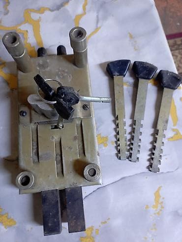 avropa qapi: Metal qapı üçün mexaniki sürgülü kilid komplekti - İri ölçülü, ikiqat — 2