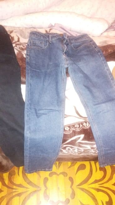 cins salvarlar ve koynekler: Klassik mavi rəngdə cins şalvar - Material: denim (pambıq qarışımı) — 1