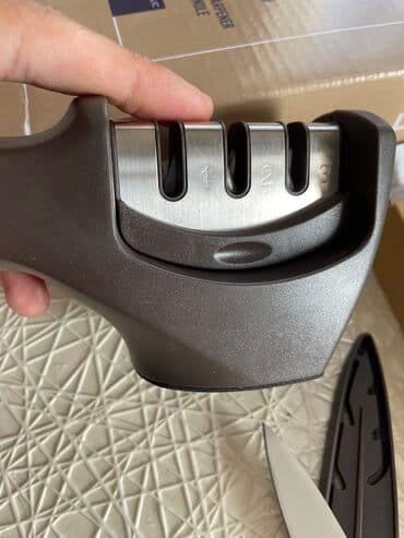 ot doğrayan aparatlar: Faberlic Tutacaqlı bıçaq itiləyən : 3 mərhələli. Tiyənin hazırlanması — 3