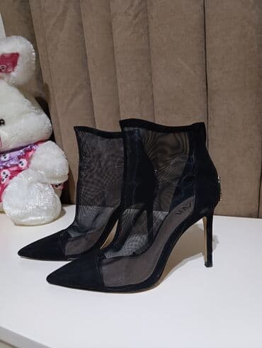 dəri qadın botilyonu: Zara, Ölçü: 36, rəng - Qara, İşlənmiş — 2