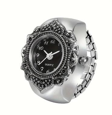 Наручные часы: Üzük saat. ⌚✨ Zərif və diqqətçəkən qadın saatı Gümüşü rəngdə, üzük — 1