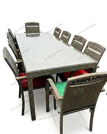 Bağ üçün Masa Dəsti Eviniz üçün geniş mebel seçimi: divanlar