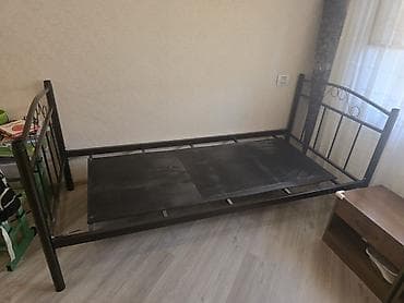 2 ədəd Metal tək nəfərlik çarpayı karkası - Material: qalın divarlı — 2