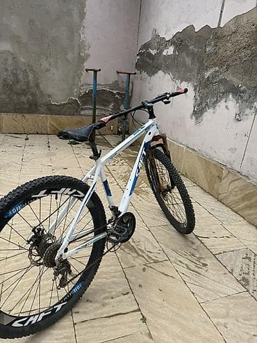 ucuz velosibetlər: MTB velosiped – CFT/SFT brendli, ağ-mavi rəng - Alüminium hardtail — 3