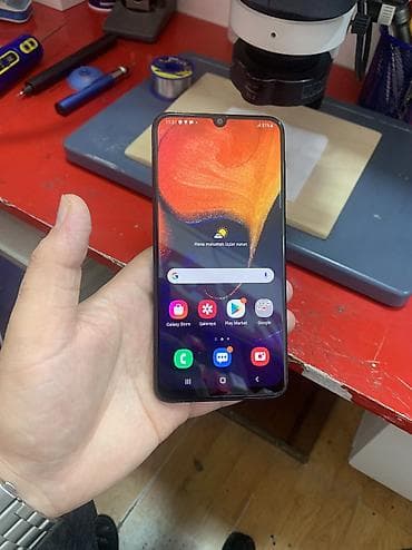 irşad electronics samsung a50: Samsung Galaxy A50, 64 GB, rəng - Göy, Barmaq izi, Sensor, İki sim kartlı — 1