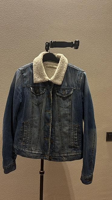 desd paltarlar: Qadın geyimləri dəsti – 4 ədəd 1) Cins pencək – içi tüklü/şerpa — 1