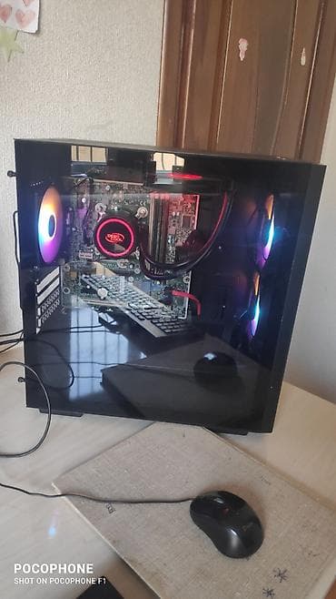 Masaüstü kompüterlər və iş stansiyaları: Gaming/ofis stolüstü kompüter – şüşə yan panel və RGB soyutma Texniki — 1