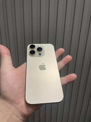 IPhone 16 Pro, 256 GB, Desert Titanium, Zəmanət, Simsiz şarj, Face ID