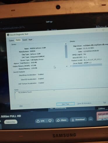 intel core i3: Samsung RV509 noutbuk 128 Gb SSD 4 Nüvə 4 gb ram Texniki — 4