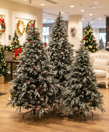 Yeni il üçün süni şam ağacları - Realistik dizayn: sıx və həcimli — 1